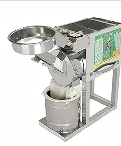 Shree Krishna Semi Automatic Pulverizer Machine Stainless Steel Flour Mill,2 HP Masala Grinder (Silver)