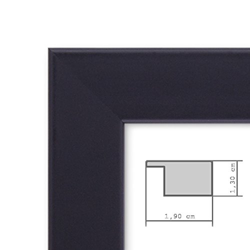 15er Set Bilderrahmen Modern Schwarz Massivholz 10×15 bis 20×30 cm inklusive Zubehör zur Gestaltung einer Collage / Bildergalerie - 5