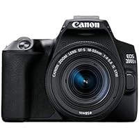 Canon EOS 200D II 24.1MP Digital SLR Camera + EF-S 18-55mm is STM Lens + EF-S 55-250mm is STM Lens (Black)