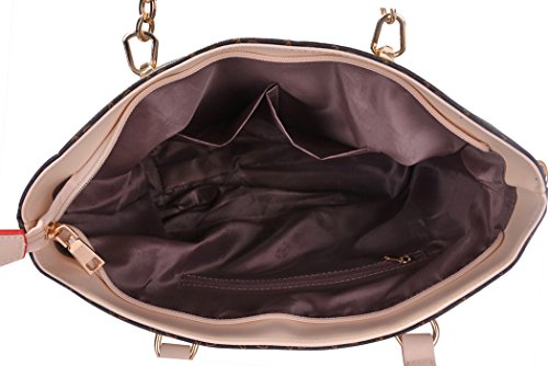 Coofit Damen Leder Handtaschen Umhängetasche Schultertasche Schulter Hobo Set - 5