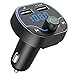 Produktbild Bovon Bluetooth FM Transmitter, Bluetooth Auto Radio Transmitter Freisprecheinrichtung, Auto Ladegerät mit 2 USB Anschlüsse, Unterstützt TF Karte & USB Stick für Bluetooth-Geräte (Matt-Schwarz)