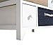 Rebecca Srl Chest of Drawers Cupboard Sideboard 4 Drawers 4 Baskets White Beige Brown Wood Wicker Country Urban Living Room Kitchen (0-1489)