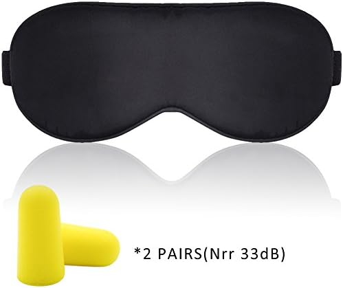 Goodsays Sleep Mask - 100% Silk Eye Mask - Ultra Comfortable Sleeping Mask & Blindfold for Women / Men / Kids with Free Earplugs
