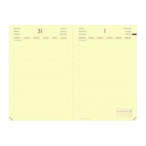 Agenda QUOVADIS Daily 21 Habana prestige 1 jour par page 13x21cm 5 langues coloris Orange 375004Q - Français - Anglais - Espagnol - Italien - Néerlandais - Millésime 2016