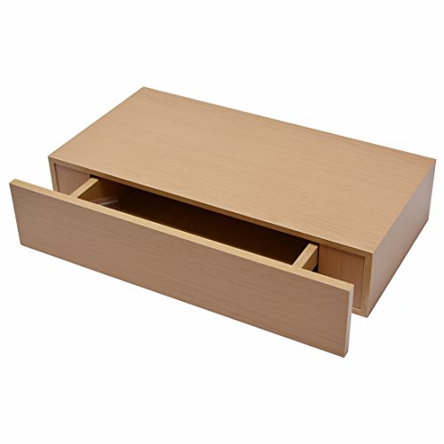 Duraline Modernes Sideboard | Regalbrett mit Schublade | 48 x 25 x 10 cm | eiche - 2