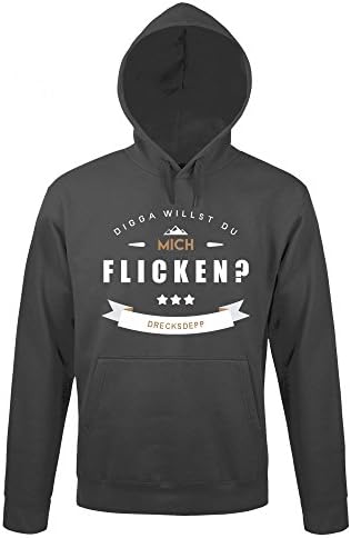 Der Heider Men's Hoodie black black -  black - XXX-Large
