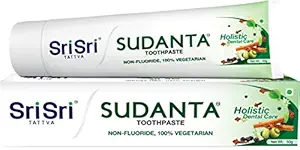 Sri Sri Tattva Sudanta Herbal Toothpaste - All Natural, Fluoride Free Tooth Paste with Cloves, Charcoal, Bakul & More - 50g (Pack of 1), for Kids and Adults