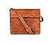 pranjals house genuine leather half flap 13 inch leather satchel messenger bag for boys & girls RS.1299.00