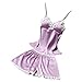 Produktbild Amphia - Satin-Pyjama-Spitzensling-Shorts Zweiteilige Unterwäsche, 2 STÜCK Dessous Frauen Babydoll Nachthemd Nachthemd Nachtwäsche Unterwäsche Set(Lila,XL)