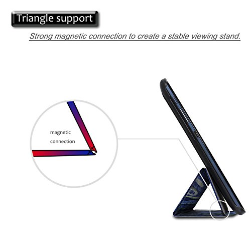 Infiland Lenovo Tab 2 A10-70 / Tab 2 A10-70L / Tab 2 A10-70F / Tab 2 A10-30F / Tab 2 A10-30L / Tab 3 10 Business/ Tab3 10 Plus Hülle Case, Ultra Dünn Tri-Fold Smart-Muschel PU Leder Schutzhülle für Lenovo Tab 2 A10-70 / Tab 2 A10-30 / Tab 3 10 Business/ Tab3 10 Plus 10,1 Zoll Tablet (mit Auto Schlaf / Wach Funktion)(Sterne) - 6