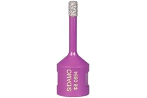 Sidamo - Trépan diamant à sec pour meuleuse M14 - D. 6 mm LU 35 mm - Céramique/Grès/Granit