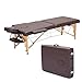 Produktbild CHAI Folding Massage Bett Einstellbare Massage Portable Home Holz Bett Akupunktur Schönheit Bett Therapie Tattoo Bett (Größe: 186 * 60 cm) (Farbe : Brown, größe : 186 * 60cm)