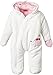 SALT AND PEPPER Baby Girls NB Jumpsuit L.Friends Plüsch Plain Hooded Long Sleeve Snowsuit, White (off-white 017), 6-9 Months (Manufacturer size: 74)