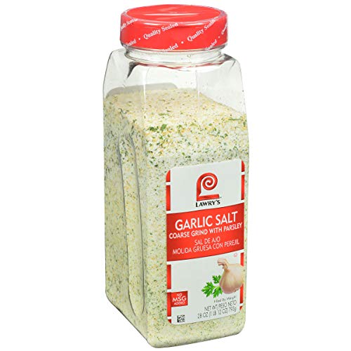 Lawry'sGarlic Salt: Coarse Ground with Parsley (33 oz. or 2.06 lbs) New Larger Size