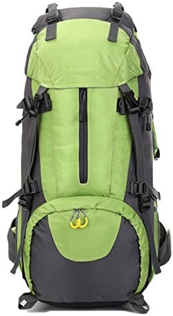 Mountain Bag Mountaineering Camping Rucksack For Men Outdoor Hiking Bag Shoulder 60L Travel Backpack Nylon Waterproof,Verde-65*24*18cm