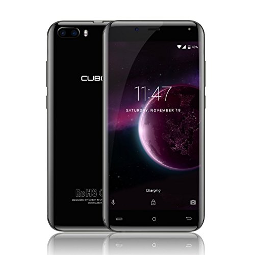 Cubot Magic Smartphone ohne Vertrag Android 7.0 4G-LTE Dual Sim, 5 Zoll HD IPS Touch Display, 3GB RAM+16GB ROM, Dual Rear Kamera 13MP+ 5MP Front Kamera, kapazitives Display, GPS, Wifi, Bluetooth 4.0,2600mAh Akku (Schwarz )