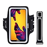 El porta movil correr con varios orificios para pasar los auriculares, agujeros auriculares para todo dispositivos iPhone y Android.