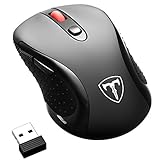 Wireless Mouse, VicTsing 2.4G Wireless Optical USB Laptop PC Computer Mouse Mac with Nano Receiver, 6 Buttons, 2400 DPI 5 Adjustable Levels with Extra Long Range Full Size Mice for Windows Macbook Apple iMac Microsoft Pro – Ultra Energy Saving (Personal Computers)