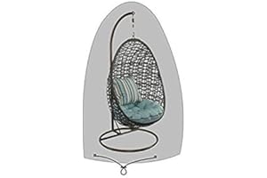 SIRUITON Pokrowiec na krzesło do powieszenia na patio, na zewnątrz, na pojedyncze siedzenie, kokon, huśtawka, pokrowiec na krzesło, wodoodporny, z zamkiem błyskawicznym, wytrzymała tkanina 420D, na krzesło jajko, Ø105 x 200 cm, czarny