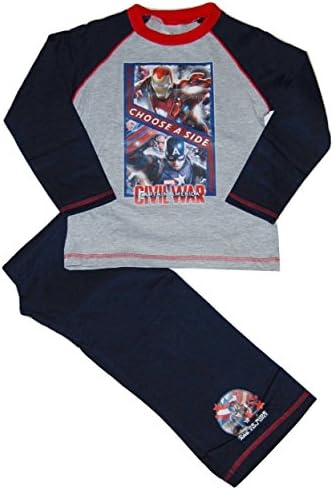 Boys Captain America Pyjamas Civil War Iron Man 4 upto 10 Years (4-5 Years)