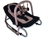 Babywippe Baninni Hippo Schwarz Beige