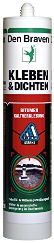 Den Braven Kleben - Dichten Bitumen -20 bis plus 80 Grad, UV witterungs und frostbeständig, hochwertige Bitumenpaste, Made in Germany, schwarz, CSS33A601005