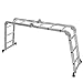 Price comparison product image HBlife DIY Multipurpose Extendable Ladder Combination Aluminium Ladders 4 Way
