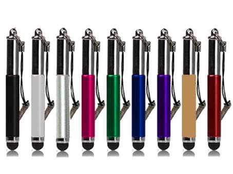 TECHGEAR 4 Stück Stylus für Apple iPads und Tablets mit kapazitiven Displays/ausziehbar Style/Rosa Blau Schwarz Rot - 3