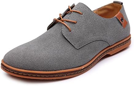 Four Seasons Universal Men Leisure Movement Large Size Scrub Trend Brand Solid Color Oxford Shoe, Gray, UK 8.5/EU 42.5