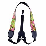 Mugig Ukulelegurt gedruckende Blumen Jeansmaterial Gurt für Ukulele oder mini Gi