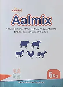 Aalmix Chelated Mineral Mixture for Cow| Buffalo| Sheep| Horse & Poultry| 5 Kg Powder Pet Health Supplements (5 kg)