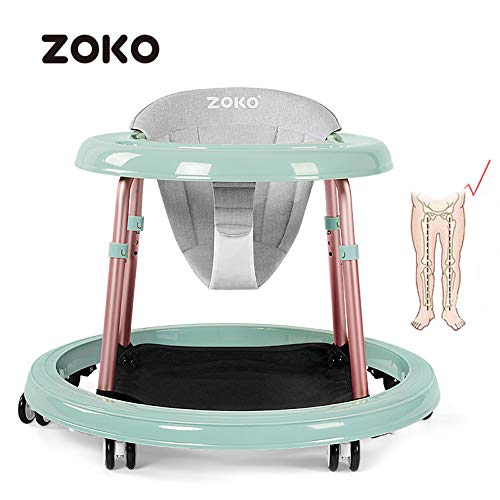 GAOYY Activity Walker Height Adjustable Bouncer Stand Walk Learning Toy Toddler Walker,Green