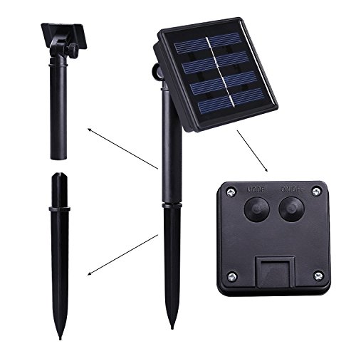 solar lichterkette lampions bunt Xpassion Solar Lichterkette bunt 20 LEDs außen Garten Innen 4,9 M für Outdoor Weihnachten Party Fest Deko usw. - 7