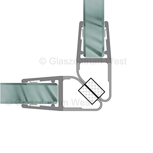 1 Set Magnetdichtungen 90° Magnetprofil Steckprofil Duschdichtung Glasdusche für Glasstärke 4-6 mm, 5,99€/m