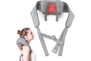 LIARTY New Upgraded Neck Massager with Heat, Shiatsu Shoulder Massager Deep Tissue Kneading, Electric Massager for Neck (2024 Grey)