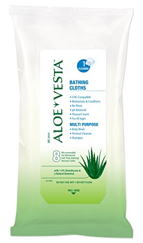 Preisvergleich Produktbild Package Of 8 Aloe Vesta Bathing Cloths - Case Of 24 by ConvaTec