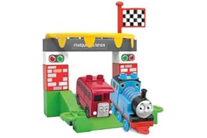 THOMAS & FRIENDS Mega Bloks Toy - Thomas and Friends - Thomas The Tank Engine & Bertie the Bus 15 Piece Playset