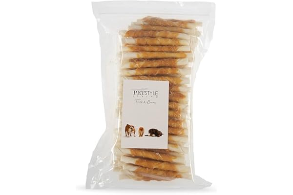 Petstyle Living Bâtonnets à Mâcher au Poulet - Collation pour Chien - 12,5cm - 100 Pièces