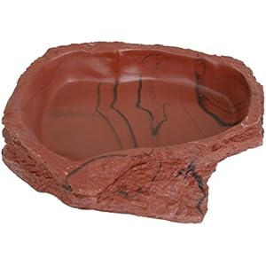 Lucky Reptile WDL-4 Water Dish Lava, Wassernapf oder Futternapf für Terrarien, groß