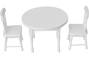 Zerodis 1:12 miniatura stół do jadalni, krzesło, stół, symulacja mebli, meble drewniane, zestaw do domku dla lalek akcesoria