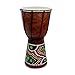 Produktbild Fantasyworld 4 Inch African Djembe Percussion Handtrommel aus Mahagoniholz Jambe Doumbek Schlagzeuger mit Muster rein Ziege Hautoberfläche
