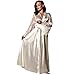 Produktbild Bluelucon Nachtwäsche Damen Spitze Negligees Morgenmantel Lange Kimono Robe Satin Bademantel Nachthemd