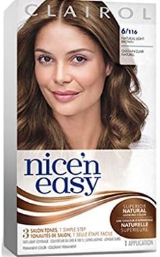 CLAIROL Nice 'n Easy Permanent Color, 6/116 Natural Light Neutral Brown 1 ea ( ) by Clairol