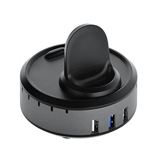Aresh für Samsung Gear S3 Classic / Frontier Wireless Ladestation Zubehör Ladegerät Stand, 3-Port USB Ladegerät Dock Ladung Dock Station für Samsung Gear S3 Frontier / S3 Classic / S2 Classic - 2
