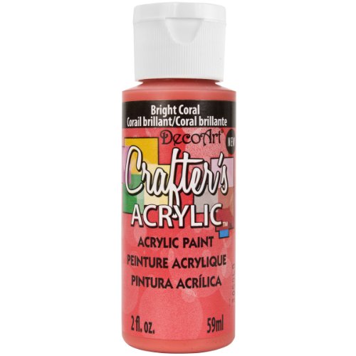 DecoArt 59 ml Crafters Acrylic, Bright Coral