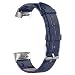Produktbild HermosaUKnight Für Fitbit Charge3 Bambus Lederband Krokodilleder Ersatzband Blau