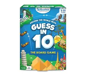 Skillmatics Board Game : Guess in 10 Around The World | Gifts, Super Fun Family Game for Ages 8 and Up