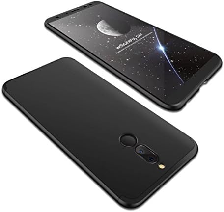 Huawei Mate 10 lite Case black 360° Protective Cover PC Hard Shell Anti-Shock Shockproof Full Body Protective Anti-Scratch Bumper 360 Degree Full-Cover Case Matte Protection Case 3 in 1