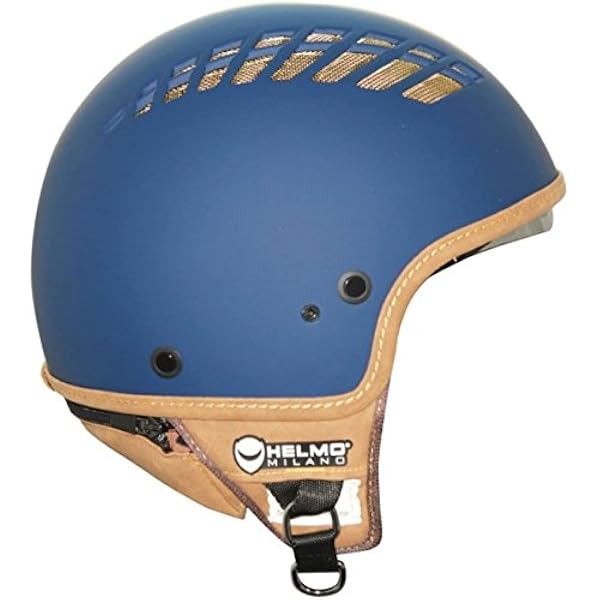 HELMO Casco Jet Viacolvento con griglia Oro XS Blu : Amazon.it: Auto e Moto
