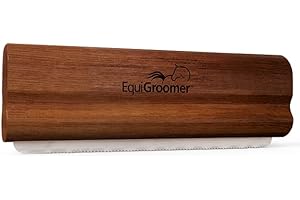 EquiGroomer Brosse Deshedding pour chien et chat | Outil de démontage pour animaux de compagnie de grande et petite taille | Peigne enlève la saleté, les poils et le pelage en vrac (acajou)